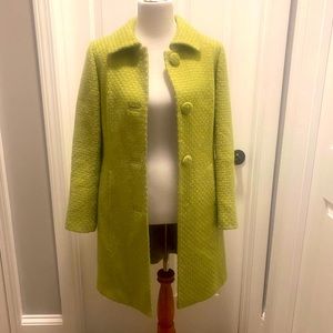 INC wool blend tweed coat MediumbApple green